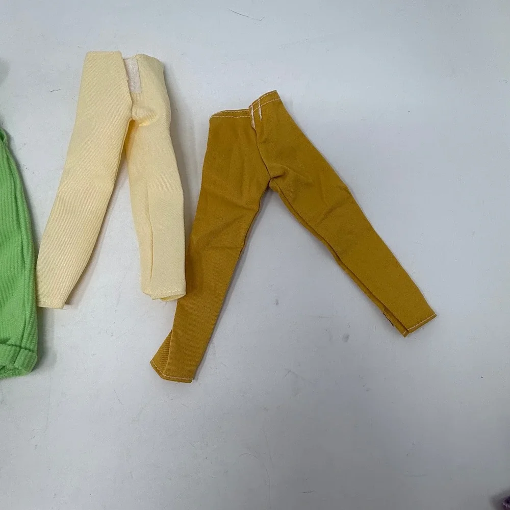 Unbranded Barbie Size Doll Pants Lot of 5 Overalls Trousers Multicolor Fashion